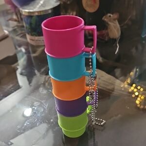 Tupperware Vibrant Mini Cup Keychains